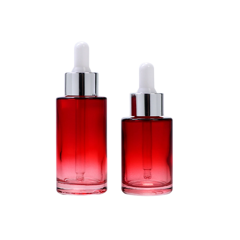 30 ml 40 ml Farbverlaufs-Tropfflaschen aus rotem Kosmetikglas